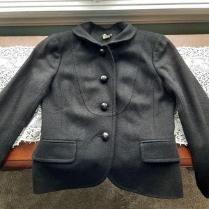 Vintage J Crew Wool 4 button jacket black sz 4